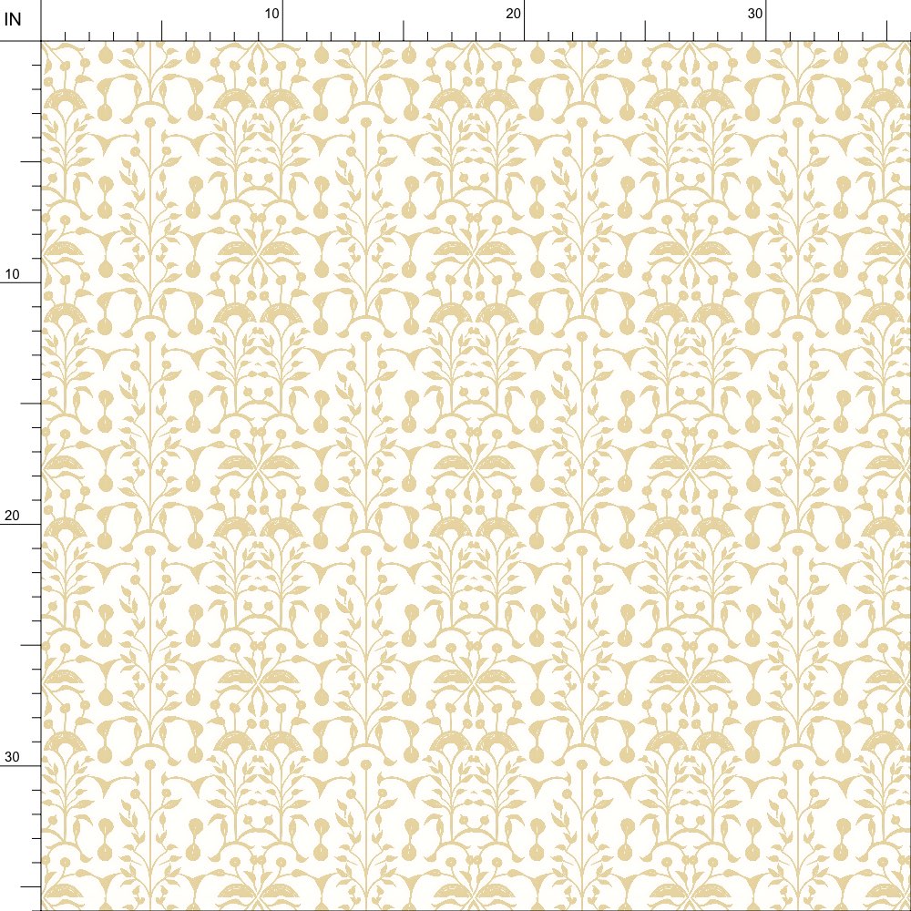 Garden Vine in Wheat - Fabric by the Yard