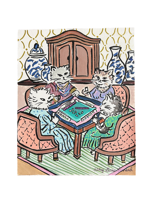 Cats Playing Mahjong