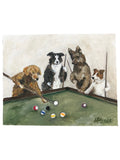 Dogs Playing Pool